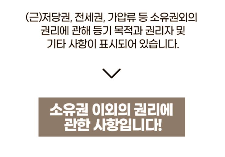 부동산등기부등본 소유권이외 을구 저당권 근저당권 전세권 지역권 임차권