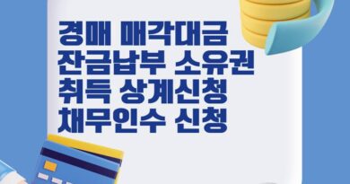 경매 매각대금 잔금납부 소유권 취득 상계신청 채무인수 신청