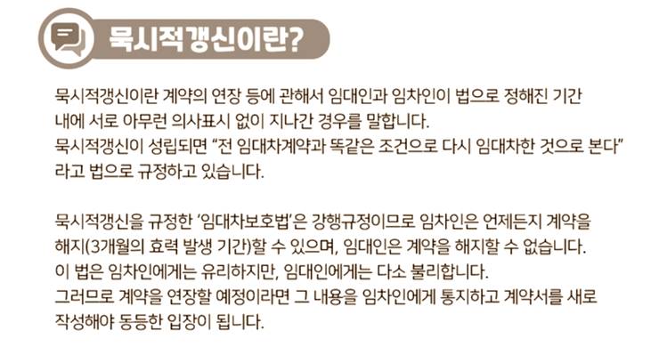 묵시적갱신
