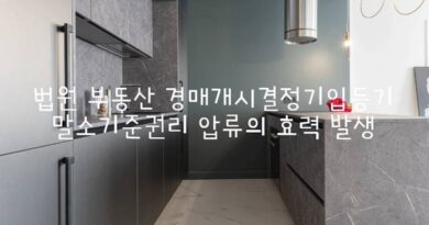 경매개시결정기입등기 말소기준권리