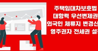 외국인 체류지변경신고 영주권자 전세권 주택임대차보호법